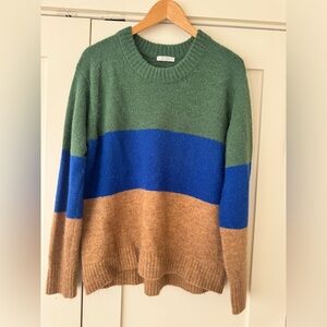 AYR The Kick Back Crew Colorblock Sweater L